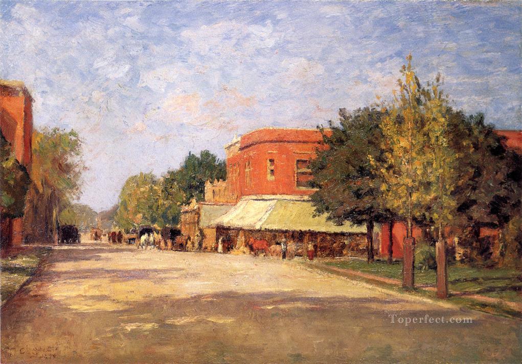Street Scene Theodore Clement Steele Oil Paintings